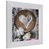 Set of 3 pictures framed art print white rose greyblue 3