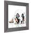 Set 3 pictures framed art print dogs cool white beige black  3