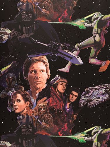 Wallpaper black Star Wars Retro Comic Space Graham & Brown
