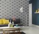 Non-Woven Wallpaper floral 3D graphic grey green 96042-2 4