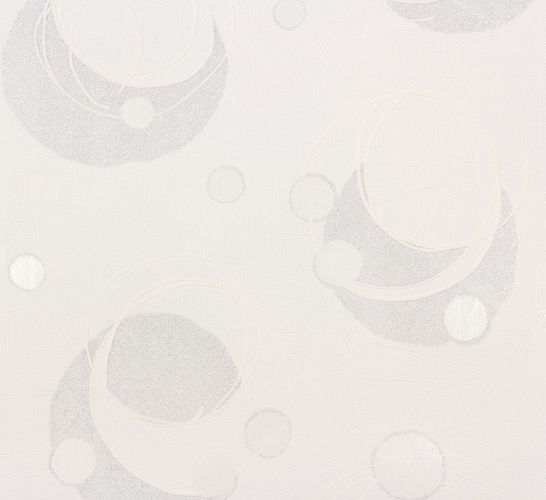 Wallpaper circle abstract white silver gold Marburg Wohnsinn