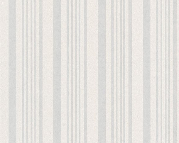 Wallpaper paintable stripes white Meistervlies 5813-10