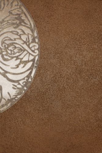 Wallpaper Dieter Langer graphic flowers brown 55946