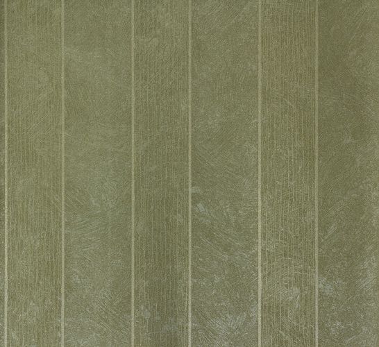 Non-woven wallpaper green gold stripes Marburg 56845