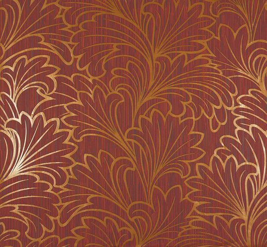 Non-woven wallpaper red orange graphic At Home Marburg 56915