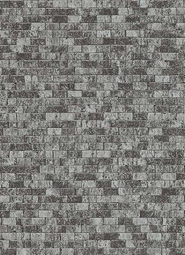 Non-woven wallpaper black stones Brix Unlimited Erismann 6941-15