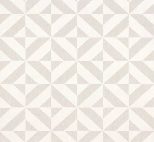 Non-woven wallpaper white silver graphic Visio Erismann 6950-37