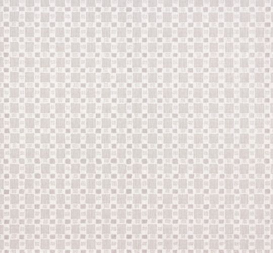 Non-woven wallpaper grey silver checkered Visio Erismann 6951-10