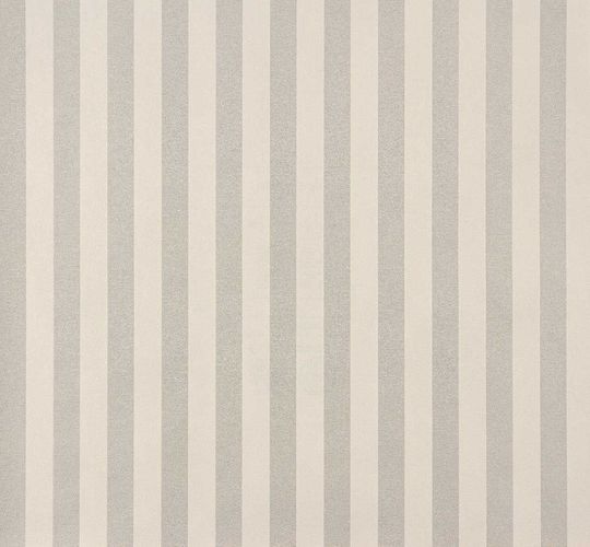 Wallpaper Rasch Trianon stripes white silver 515343