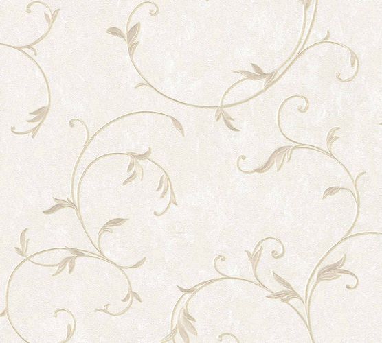 Non-woven wallpaper baroque tendrils beige gold 30418-2