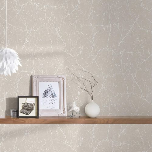Wallpaper Elegance AS Creation nature beige white 30507-4