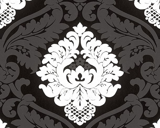 Wallpaper Bling Bling baroque glitter black white 3139-50