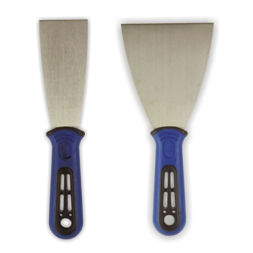 Set of 2 Scraper Knife Metal ergo-grip 1.5“ 2.4“