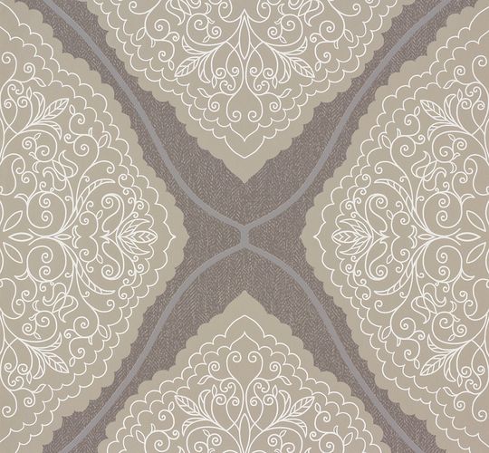 Wallpaper Zuhause Wohnen Marburg grey ornament 57101