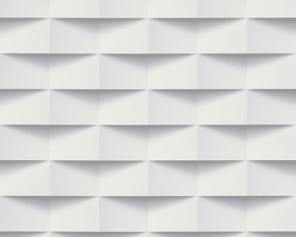 Wallpaper AS Creation Authentic Walls rectangles white grey 30248-1