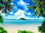 Photo wallpaper sea beach palms island nature | paper non woven Des-12 1