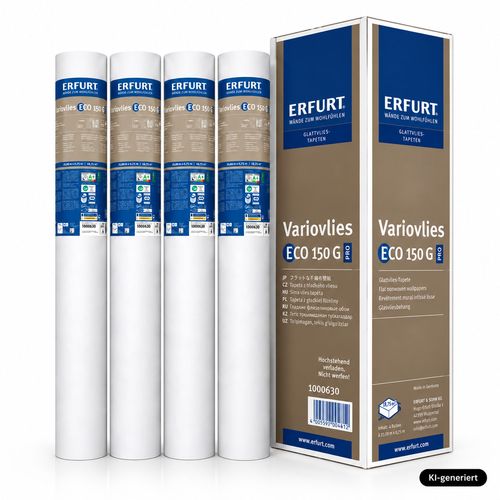 4x Erfurt Lining Paper EcoVlies EV 150 G Flat Wallpaper