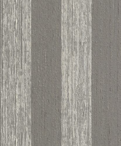 Wallpaper stripes Rasch Textil Raffinesse grey 077772