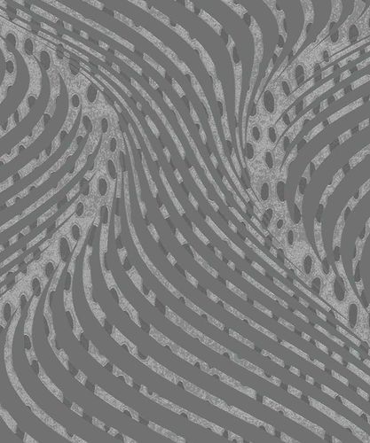Wallpaper graphic ornaments shine grey non-woven Marburg La Veneziana 3 57905