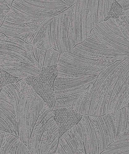 Wallpaper leaves texture grey non-woven Marburg La Veneziana 3 57954