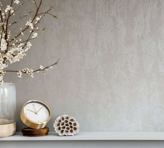 Wallpaper plain shine grey Marburg Nabucco 58016