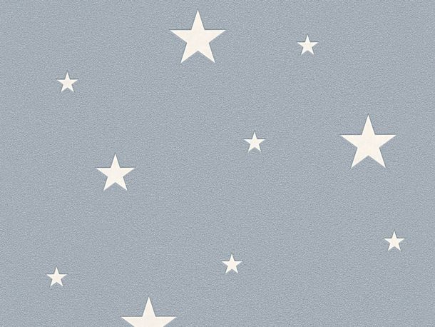 Non-Woven Wallpaper Stars Glow In The Dark blue 32440-3