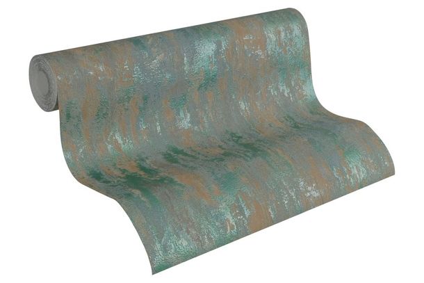Image Vinyl Wallpaper structured Metallic brown AS Creation Havanna 32651-2