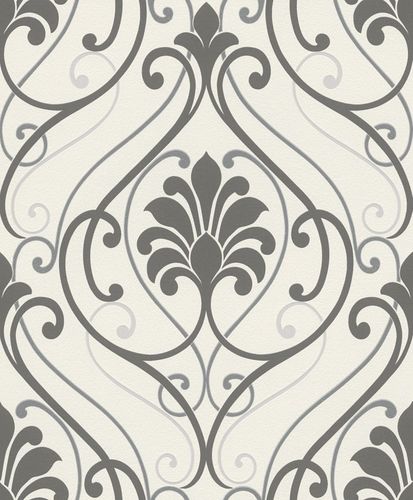 Article picture non-woven wallpaper Rasch tendrils Barock glitter Brooklyn II white 933826