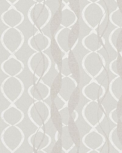 Wallpaper graphic loops gloss cream Marburg La Vie 58122