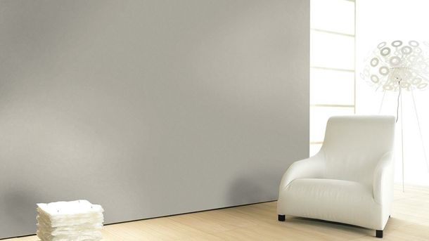 Room view Wallpaper plaster style gloss grey Marburg La Vie 58136