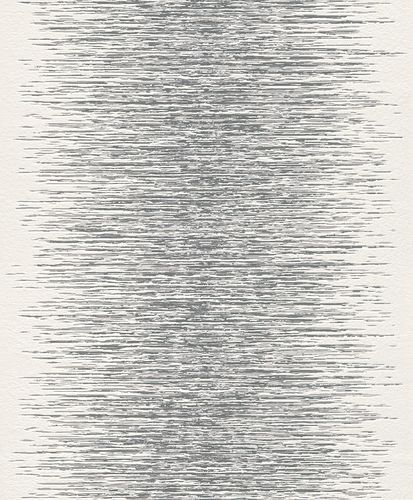Article picture Non-woven wallpaper Rasch Deco Style stripes white silver grey 413809