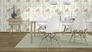 Room picture non-woven wallpaper Rasch Deco Relief lifestyle beige grey turquoise 522051 3