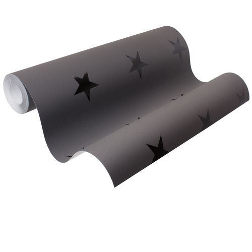 Wallpaper Stars Gloss anthracite black HOMEFACTO:RI 34760-6