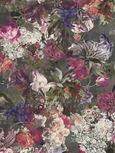 Photo wallpaper Rasch Passepartout flowers green 606874