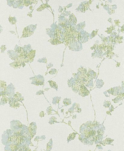 Wallpaper flowers light green cream white Erismann Sevilla 5988-07