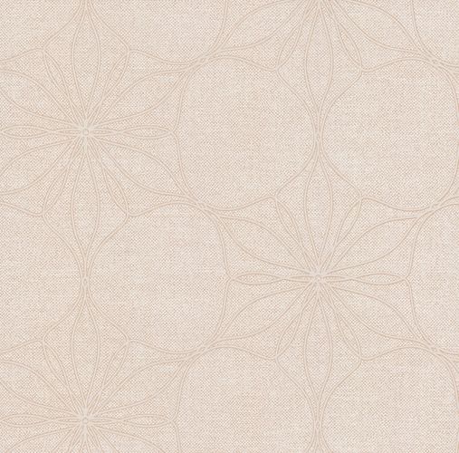Non-woven wallpaper bloom cream beige gloss P+S Polar 13523-10