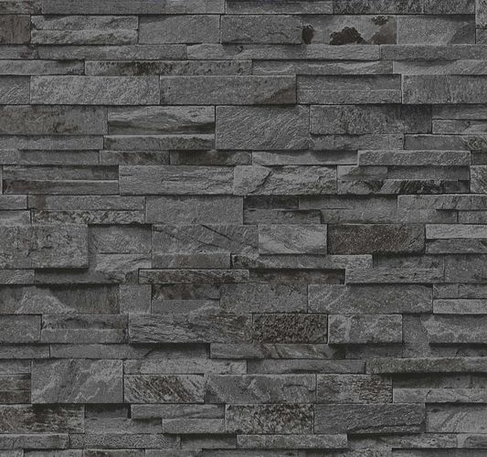 Non-woven wallpaper beige cream stone stones wall P+S 02363-50