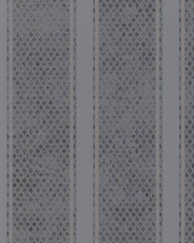 Wallpaper stripes grey anthracite metallic Marburg Catania 58637
