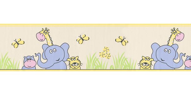 Article picture Wallpaper Border Kids Animal colourful self-adhesive 2809-16
