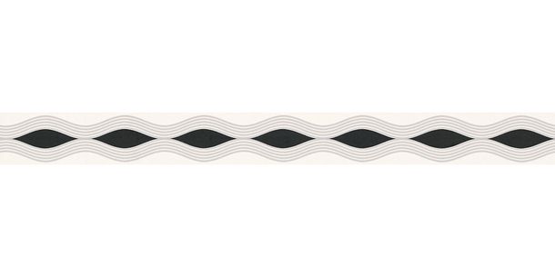 Roll picture Wallpaper Border Wave white grey self-adhesive 2822-17