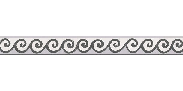 Roll picture Wallpaper Border Wave white black self-adhesive 30346-1