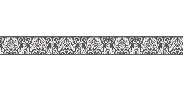 Roll picture Wallpaper Border Baroque black white self-adhesive 30389-3