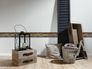 Wallpaper Border Wooden Style grey brown self-adhesive 3