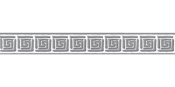 Article picture Wallpaper Border Greek white grey self-adhesive 93646-1