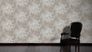 Room view Wallpaper flowers nature taupe silver Metallic Silk 30657-4 3