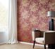 Room picture Wallpaper flowers nature light red gold Metallic Silk 30657-6 2