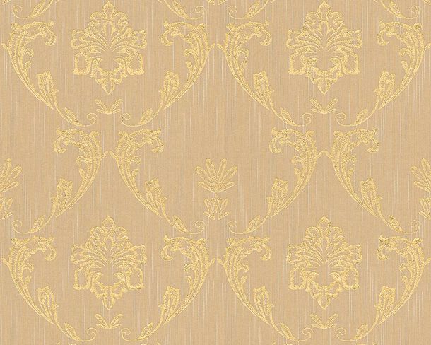Article picture Wallpaper ornaments beige gold Metallic Silk 30658-4