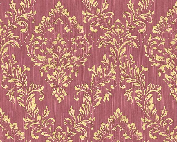 Article picture Wallpaper baroque floral light red gold Metallic Silk 30659-6