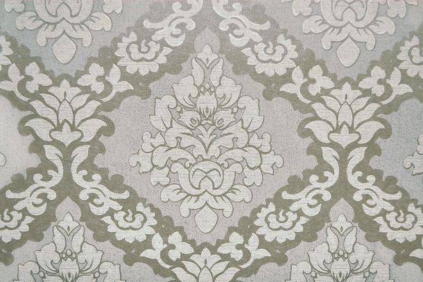 Wallpaper Fuggerhaus Byzantium baroque silver Gloss 4792-15