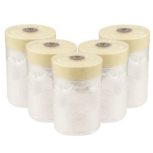 Set of 5 Combi-Masking Tape with Dust Sheet 55cm x 20m